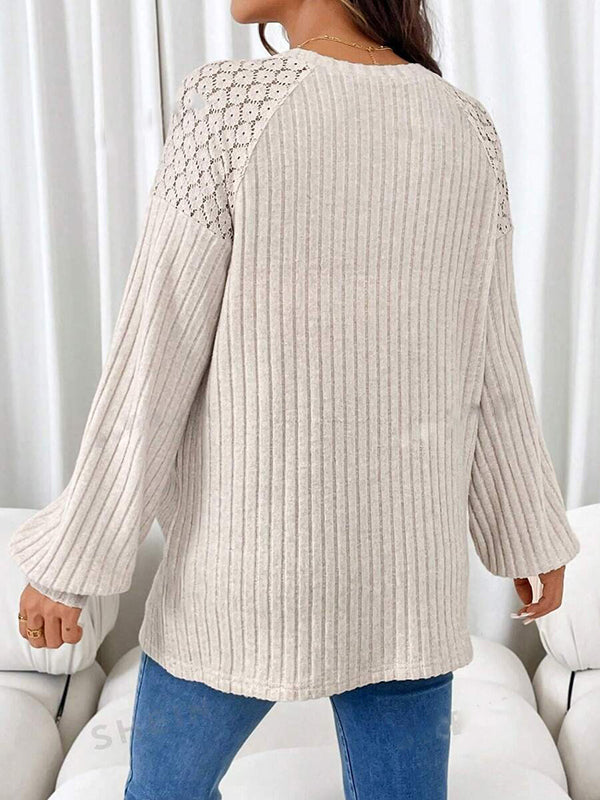 Beaumama pulls grossesse bouton broderie anglaise casual femme enceinte