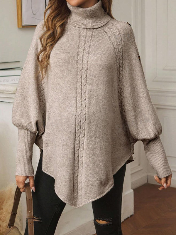 Beaumama pulls grossesse casual tous les jours rugueux tricot torsadé  boutonnage irrégulier femme enceinte