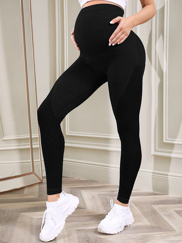 Beaumama leggings grossesse casual confortable couleur bloc rayé moulante femme enceinte