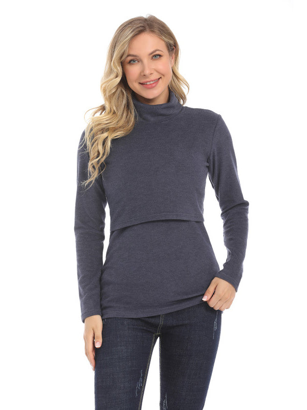 Beaumama T-shirt allaitement grossesse casual tous les jours épissage moulante femme enceinte