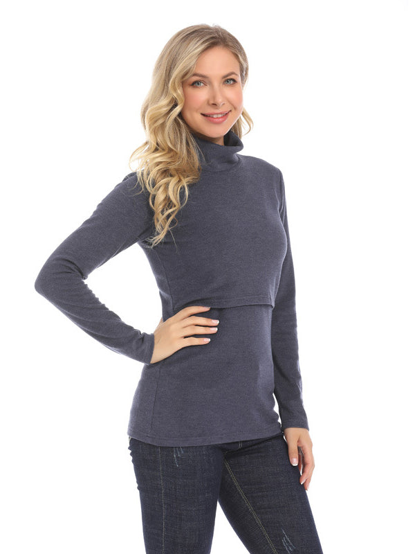 Beaumama T-shirt allaitement grossesse casual tous les jours épissage moulante femme enceinte