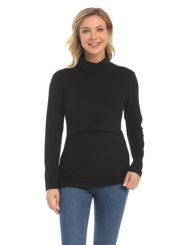 Beaumama T-shirt allaitement grossesse casual tous les jours épissage moulante femme enceinte