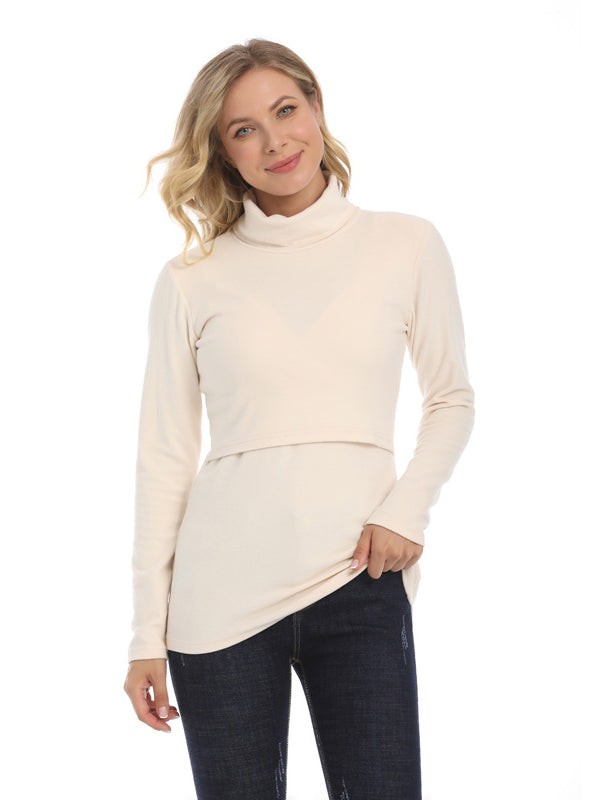 Beaumama T-shirt allaitement grossesse casual tous les jours épissage moulante femme enceinte