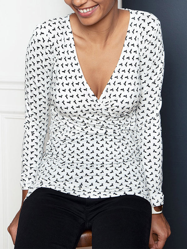 Beaumama sweatshirt allaitement grossesse imprimé fleurie col rond style maison femme enceinte