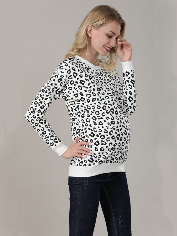 Beaumama sweatshirt allaitement grossesse fermeture éclair col rond style maison femme enceinte