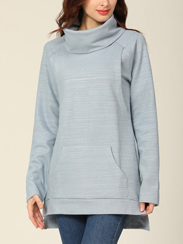 Beaumama sweatshirt allaitement grossesse poches col roulé style maison femme enceinte