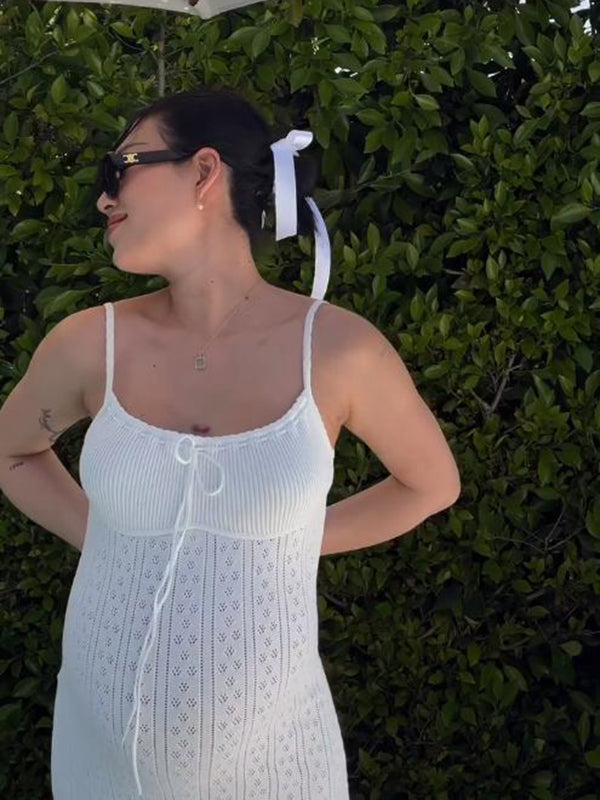 Beaumama robes longue grossesse vacances coulisse taille découpe fente dans le dos moulante spaghettiträger femme enceinte