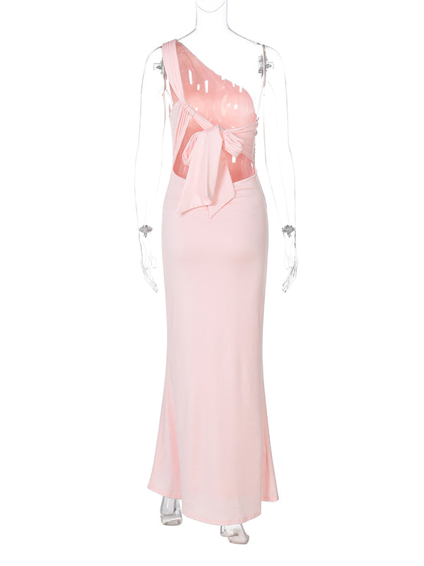 Beaumama robes longue grossesse dos nu sirene licou sans manches élégant femme enceinte