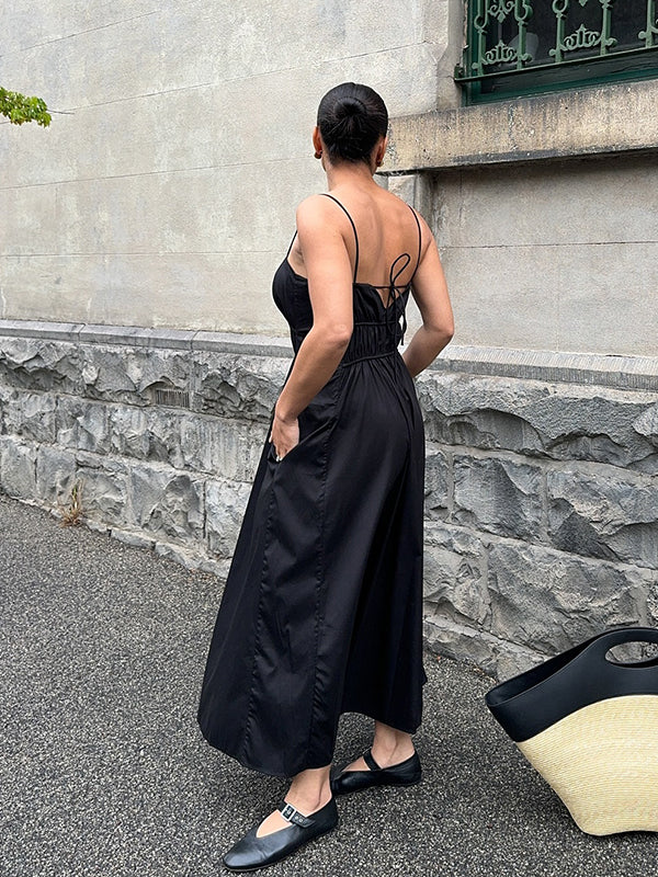 Beaumama robes longue grossesse élégant vacances plissé fluide trapèze spaghettiträger femme enceinte