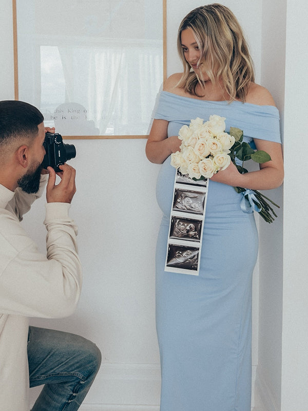 Beaumama robes longue grossesse élégant cérémonie épaule dénudée dos nu moulante femme enceinte