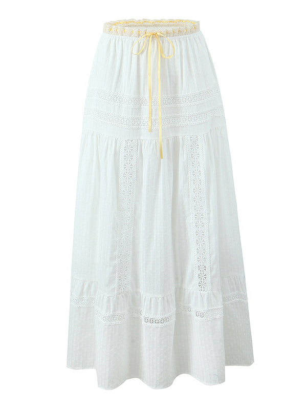 Beaumama robes photo longue grossesse élégant chic guipure dentelle coulisse taille fluide fente avant 2 pièces femme enceinte