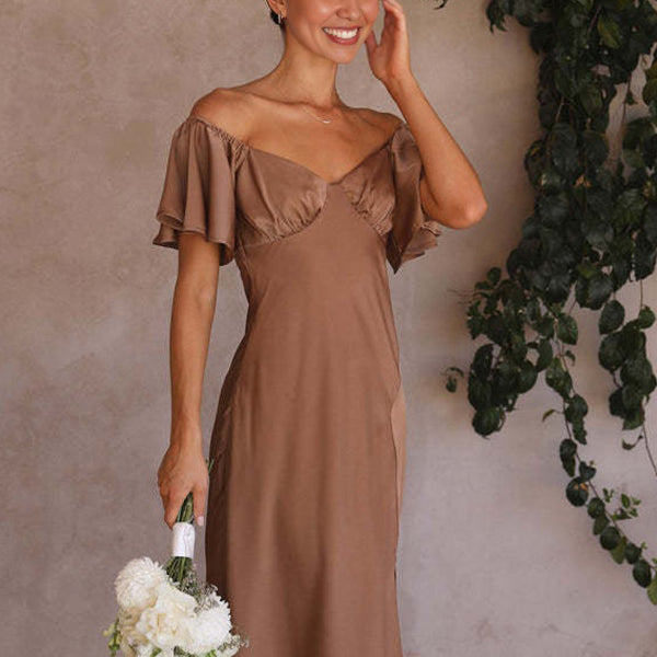 Robe de mariée grossesse ou femme collection mariage-Cuivrée