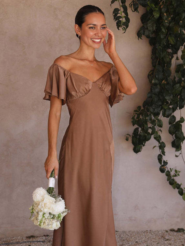 Robe de mariée grossesse ou femme collection mariage-Cuivrée