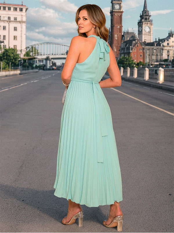 Robes longue de grossesse plissé-Vert