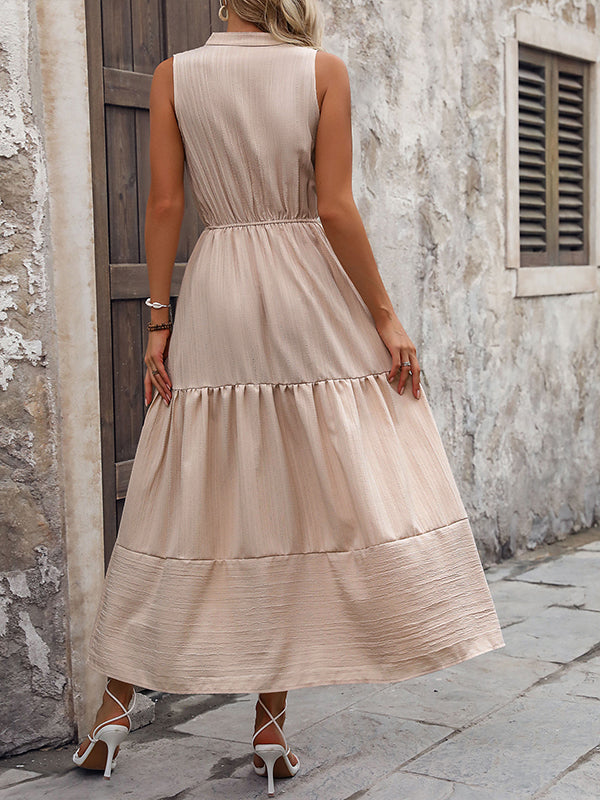 Robe longue grossesse boutonnage fluide abricot