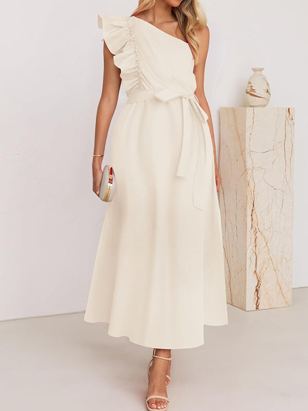 Robes longue grossesse nœud papillon ceinture ruchés froncées abricot