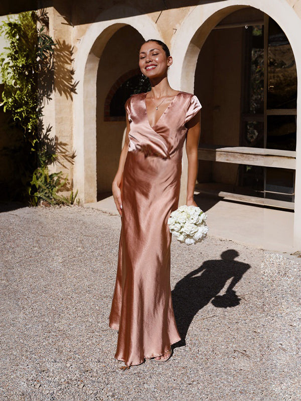 Robes de soirée grossesse moulante sirene rose