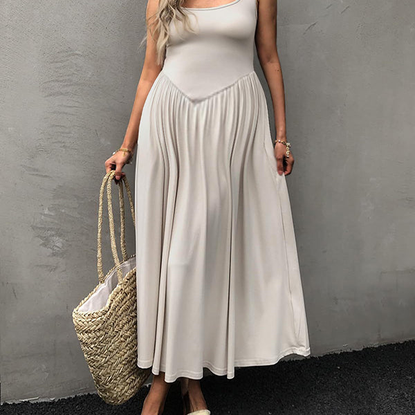 Robe longue grossesse strap sans manches blanche