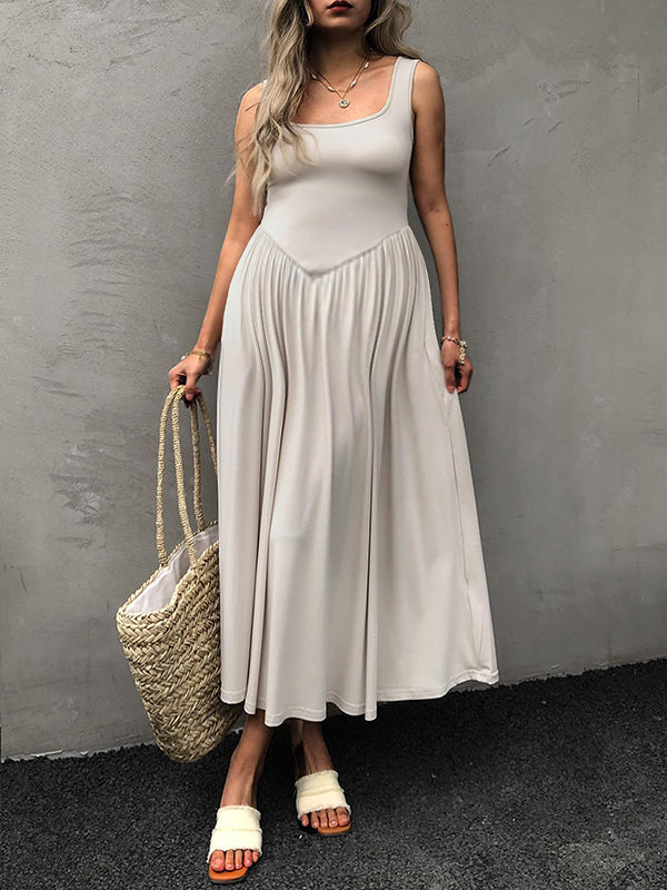 Robe longue grossesse strap sans manches blanche