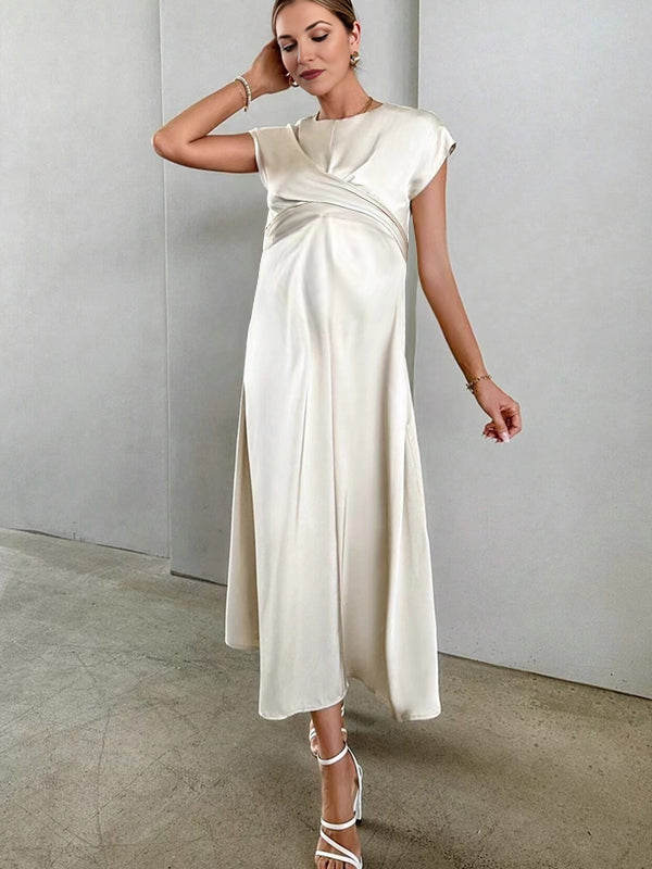 Robe longue grossesse bandage blanche