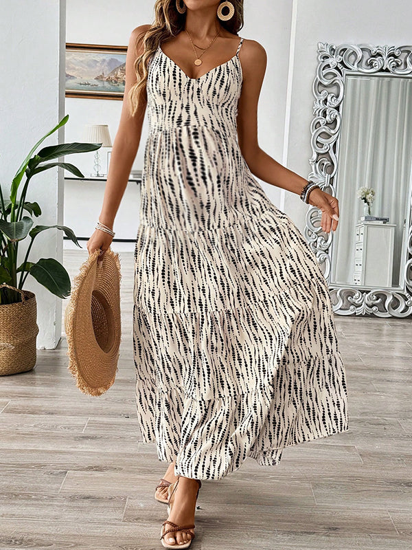 Robe longue grossesse rayé dos nu nœud papillon blanche