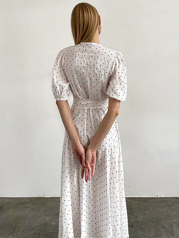 Beaumama robe longue grossesse coeur ceinture blanche