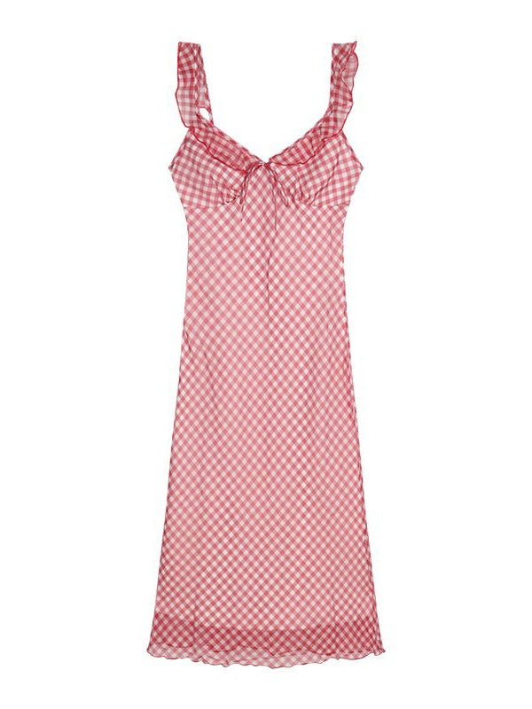Beaumama robe longue grossesse mignon carreaux volants coulisse taille femme enceinte
