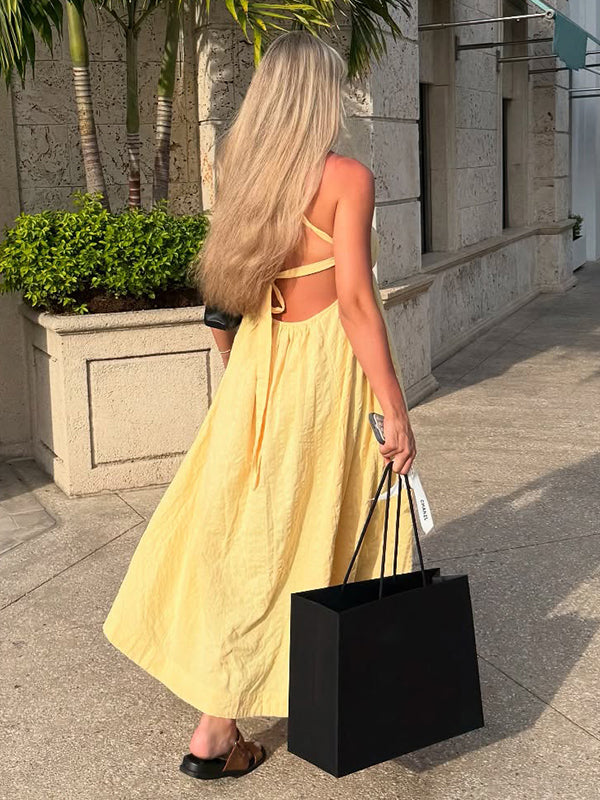 Beaumama robe longue grossesse vacances chic croisé dos trapèze fluide femme enceinte