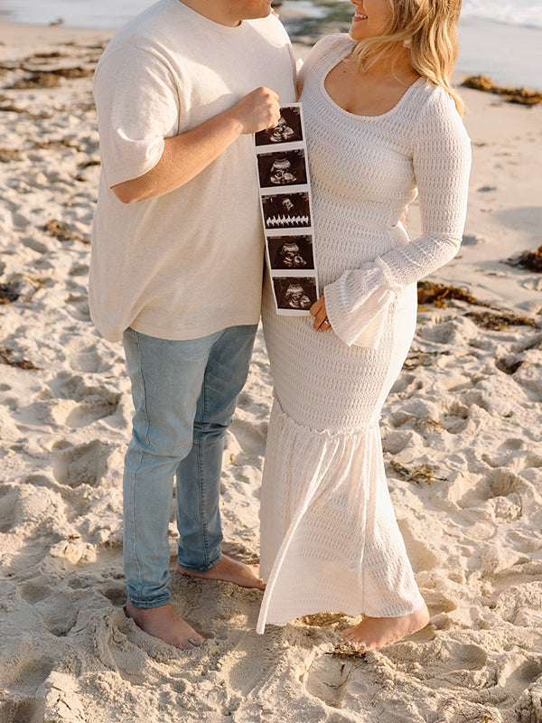 Beaumama robe photo longue grossesse chic vacances volants épissage sirene moulante femme enceinte