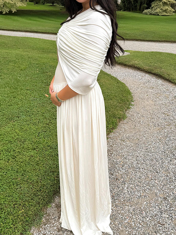 Beaumama robe longue grossesse soirée cocktail chic tulle plissé fluide femme enceinte