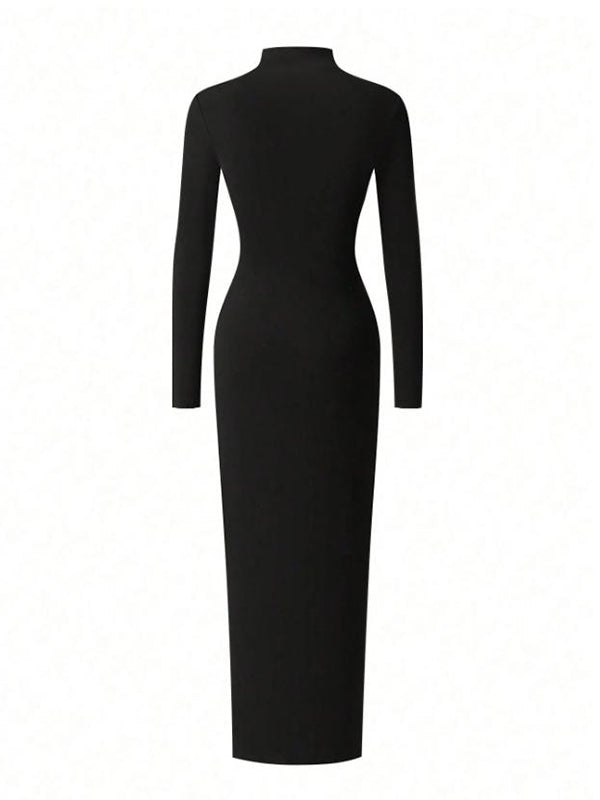 Beaumama robe longue grossesse chic cocktail fendu le côté plissé moulante femme enceinte