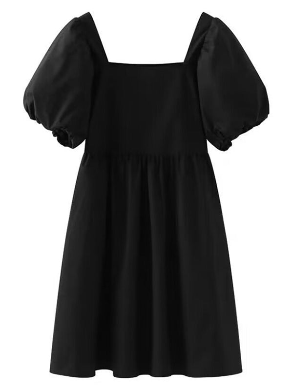 Beaumama robes courte grossesse chic mignon vacances fluide trapèze manches bouffantes femme enceinte