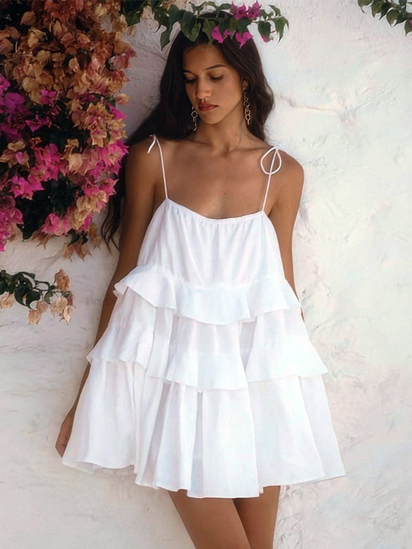 Beaumama robe courte grossesse party cocktail froufrou dos nu spaghettiträger tenue de fête femme enceinte