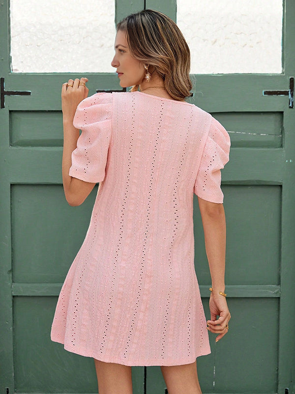 Robes courte grossesse trapèze rose
