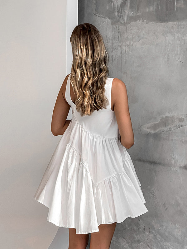 Robes courte grossesse epissage strap blanche