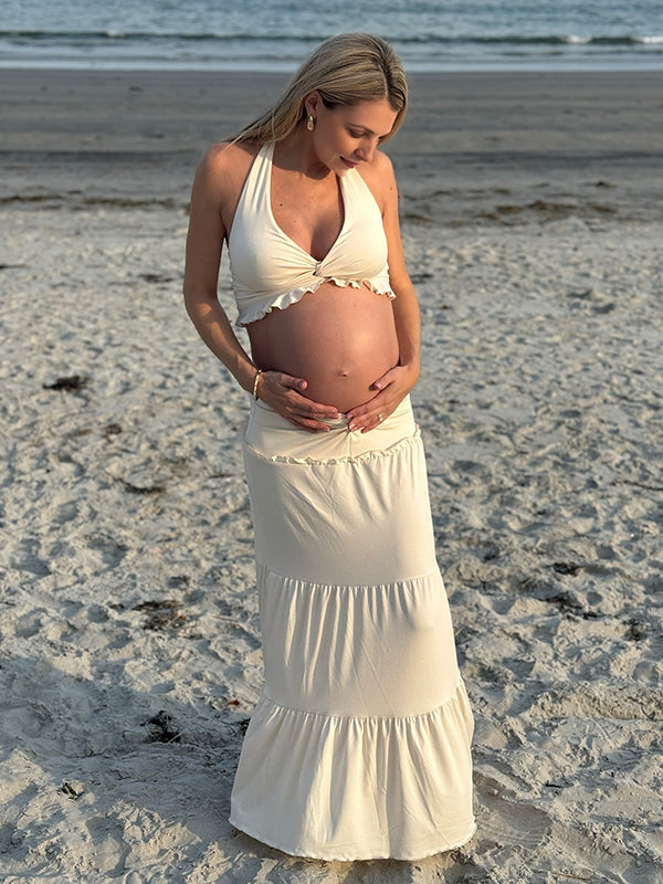 Beaumama deux pièces grossesse 2 pièces licou entortiller femme enceinte