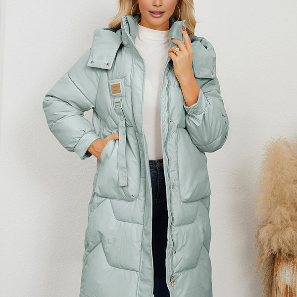 Beaumama doudoune grossesse casual poches boucle capuche manteau d'hiver femme enceinte