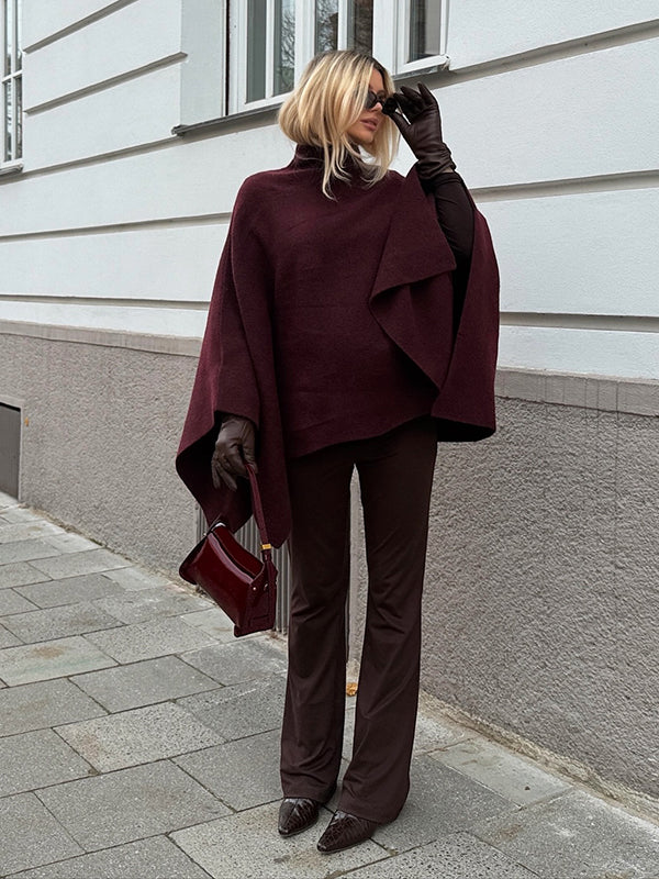 Beaumama cape grossesse élégant chic irrégulier fluide manteau d'hiver femme enceinte