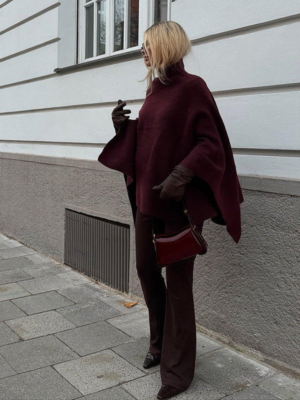 Beaumama cape grossesse élégant chic irrégulier fluide manteau d'hiver femme enceinte