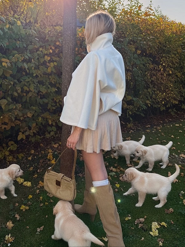 Beaumama cape grossesse élégant chic ceinture boutonnage manteau d'hiver femme enceinte