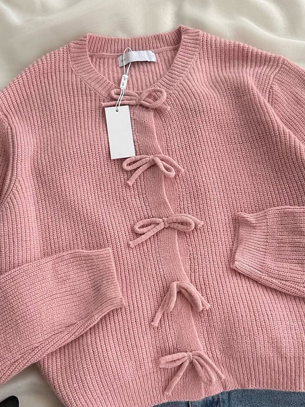 Beaumama gilets en maille grossesse casual chic crochet tricot poilu nœud papillon femme enceinte