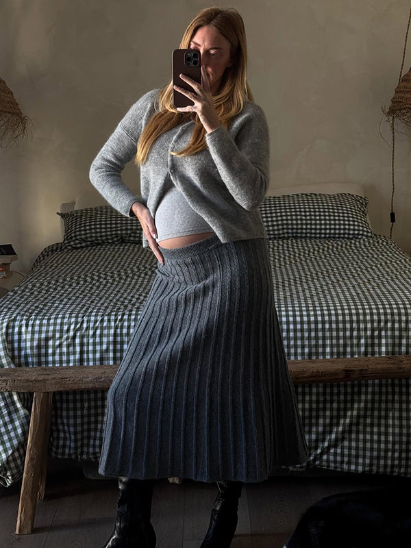 Beaumama gilets en maille grossesse casual confortable boutonnage crochet tricot femme enceinte