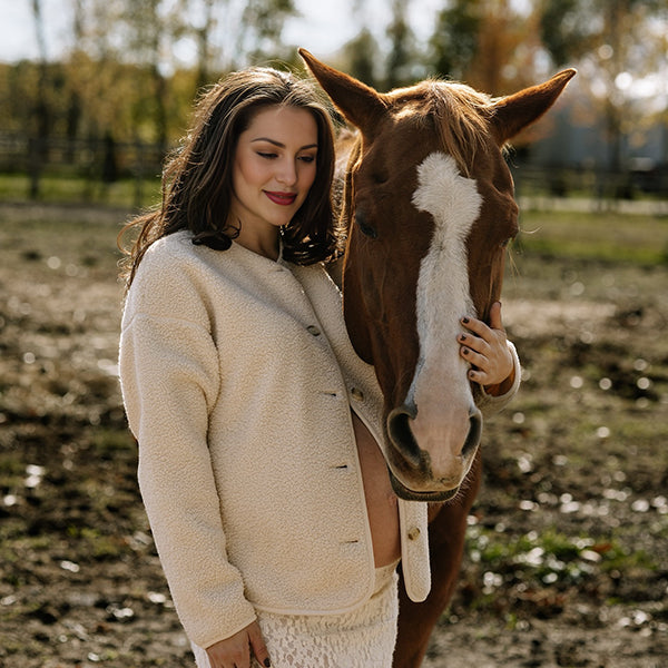 Beaumama manteau teddy bear grossesse casual confortable poilu boutonnage manteau d'hiver femme enceinte