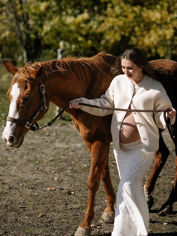 Beaumama manteau teddy bear grossesse casual confortable poilu boutonnage manteau d'hiver femme enceinte