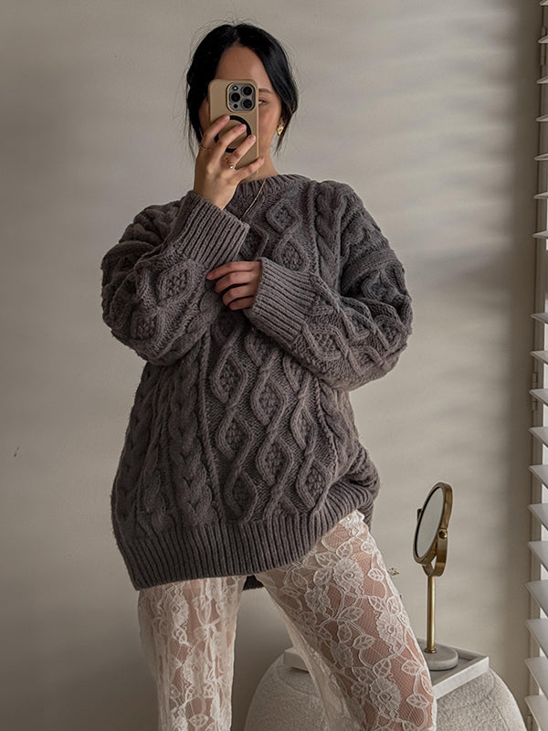 Beaumama pulls grossesse casual chic rugueux tricot torsadé femme enceinte