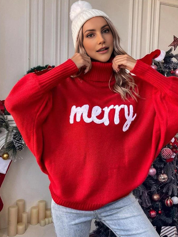 Beaumama pulls grossesse chic lettres crochet tricot manches chauve-souris femme enceinte