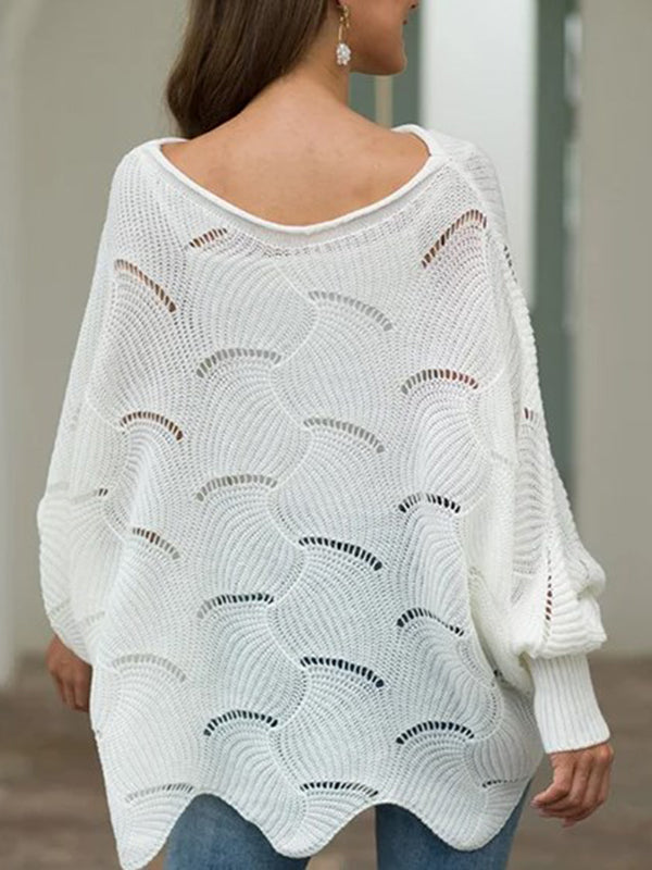 Beaumama pulls grossesse casual chic crochet tricot bord ondulé découpe femme enceinte