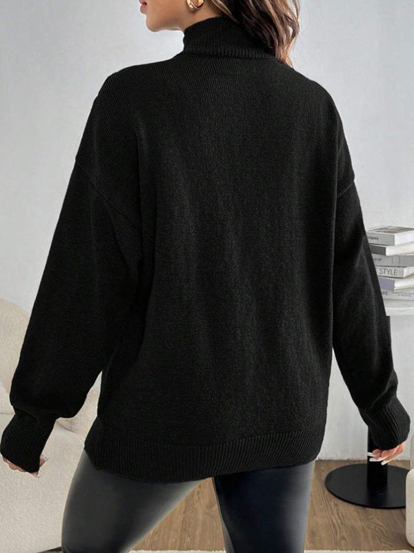 Beaumama pull grossesse chic épaule dénudée épissage crochet tricot femme enceinte