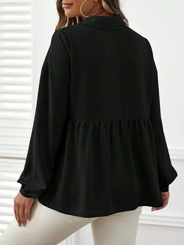 Beaumama blouses grossesse casual tous les jours peplum boutonnage femme enceinte