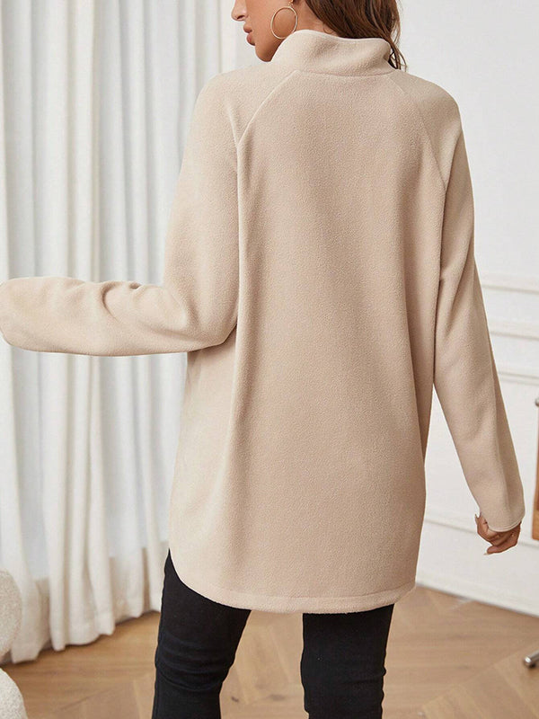 Beaumama t-shirts grossesse casual tous les jours fermeture éclair fendu le côté poilu femme enceinte